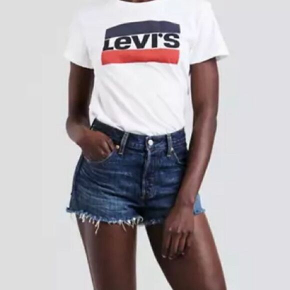 Levi's 501 button fly button fly medium Wash High Rise Distressed Size 27 S58022 - Picture 2 of 15